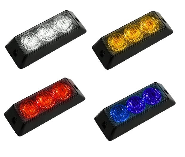 RECON 3-LED 3-Watt High Intensity 12 Function Strobe Light