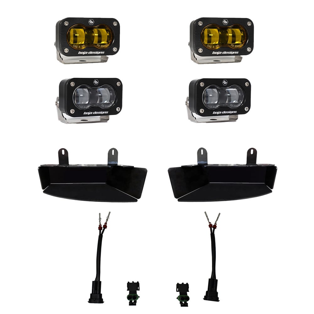 S2 SAE Fog Pocket Light Kit | Clear Amber| 19-22 RAM 2500/3500