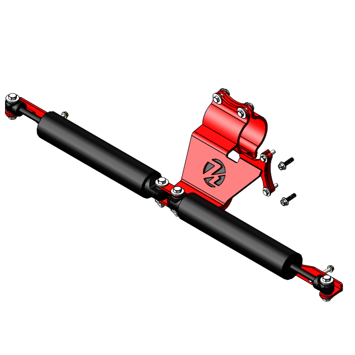 Kelderman Dual Steering Stabilizer Kit 23-25 Ford F-250/350 SuperDuty