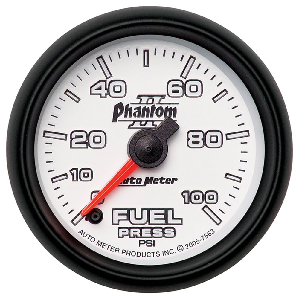 Auto Meter 2-1/16" Phantom II Fuel Pressure Gauge 0-100 PSI