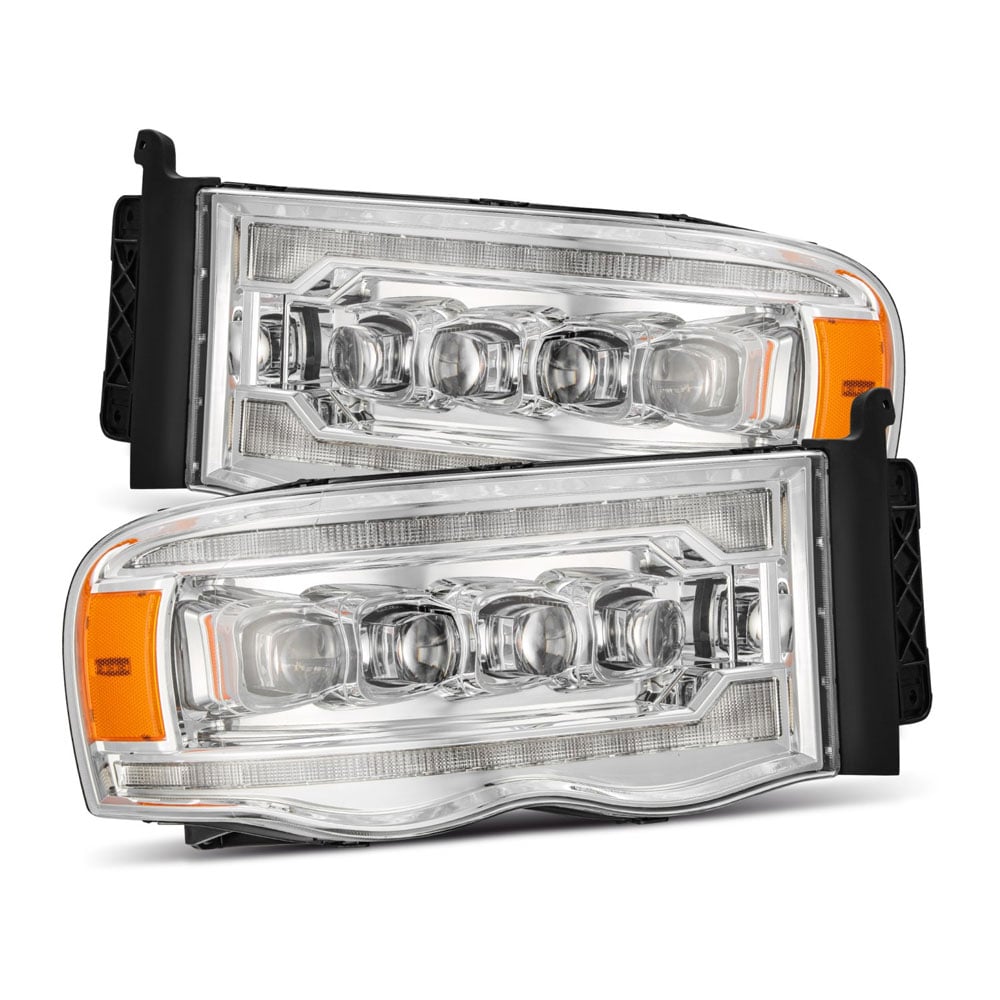 Alpharex NOVA-Series Chrome LED Projector Headlights 03-05 Ram 5.9L Cummins