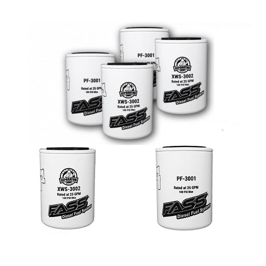 FASS Fuel Systems Titanium/Signature Series Water Separator & Fuel Filter Fleet Pack