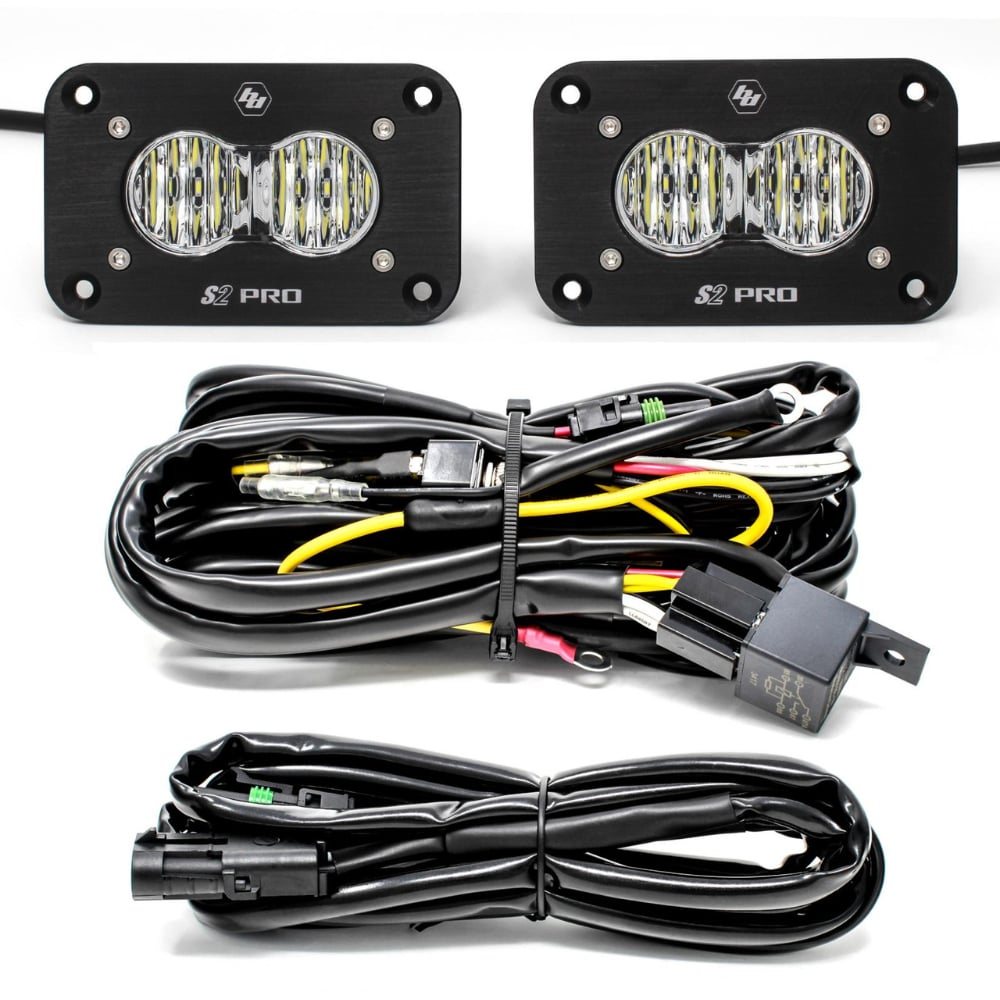 Baja Designs S2 Pro Black Flush Mount LED Light Pod Reverse Kit