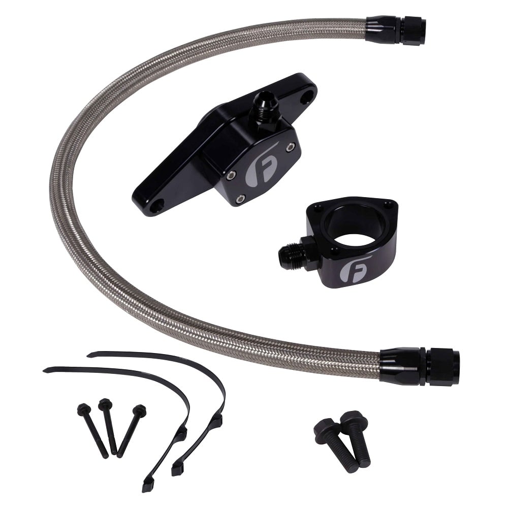 Fleece Performance Coolant Bypass Kit W/Stainless Braided Lines 98.5-02 Dodge 5.9L Cummins 24 Valve