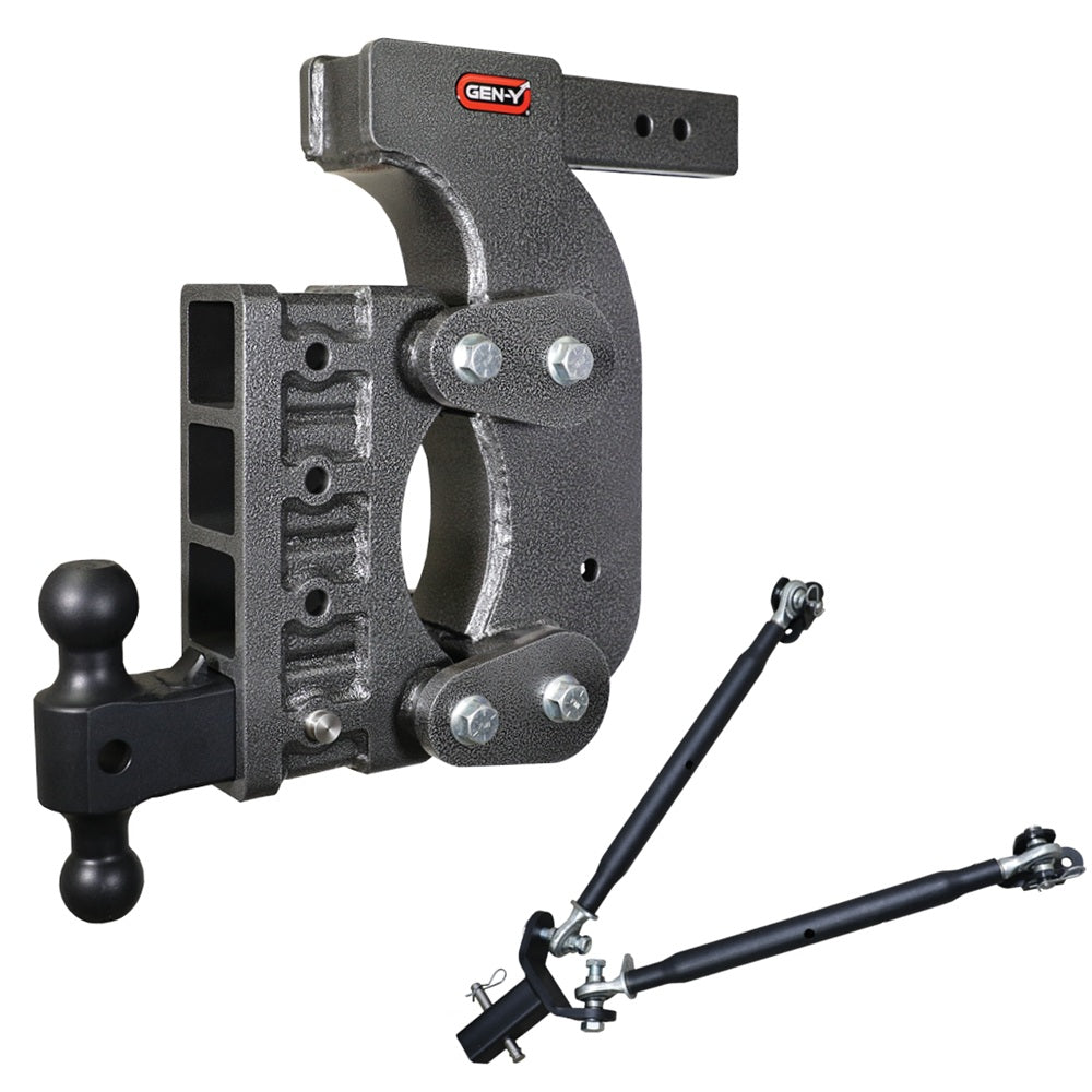 Gen-Y Hitch The Boss 21K Drop Hitch 2.5" Shank With Stabilizer - 15" / 18" / 21" Drop