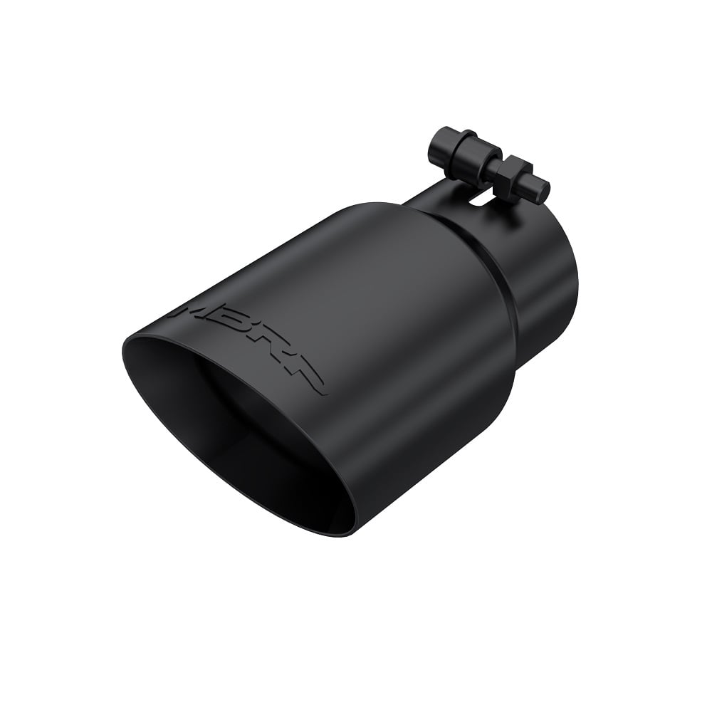 MBRP T5122BLK 3" Inlet x 4" Outlet x 8" Dual Wall Angle Cut Black Exhaust Tip