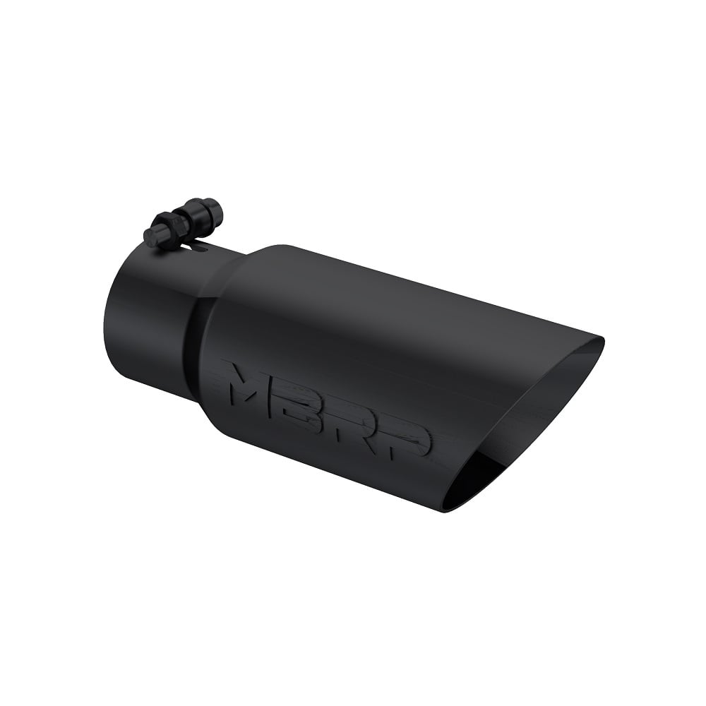 MBRP 3" Inlet | 4" Outlet Dual Wall Angle Cut Black Exhaust Tip T5156BLK