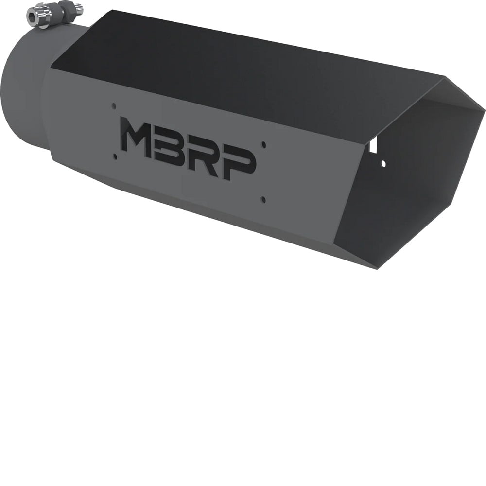MBRP T5165BLK 4" Inlet x 5" Outlet Black Hexagon Exhaust Tip