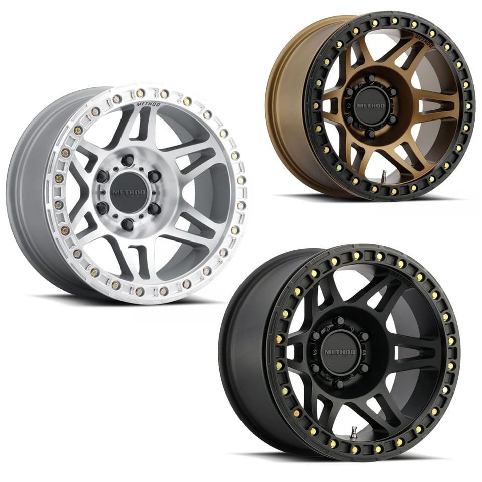 Method Race Wheels 106 | 17" Beadlock Wheel | Matte Black Machined Bronze