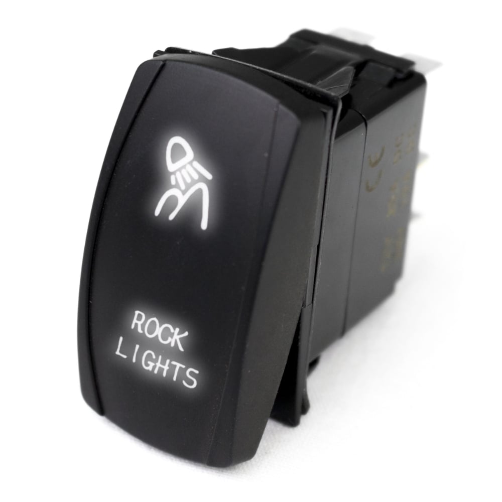 Race Sport Lighting Rock Lights LED Rocker Switch with White Radiance