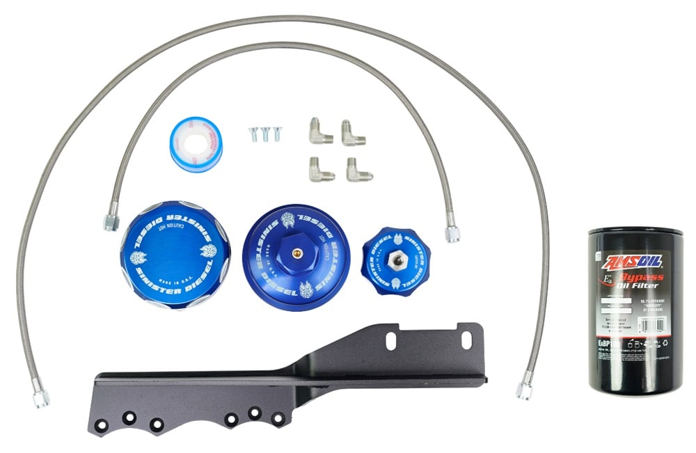 Sinister Diesel Bypass Oil Filter System 03-07 Ford 6.0L Powerstroke
