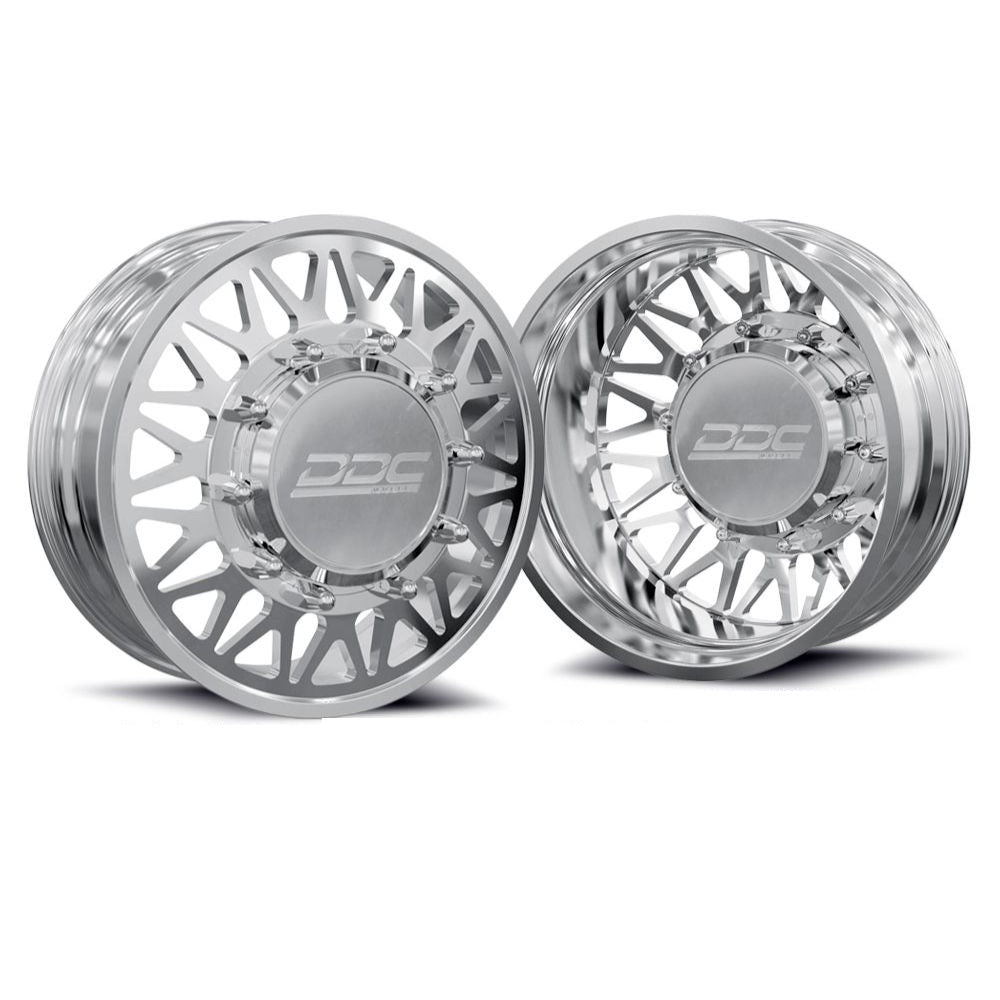 DDC Wheels Forged Polished Mesh Dually Wheel Set | 8x170 | 99-04 Ford F-350 Super Duty DRW