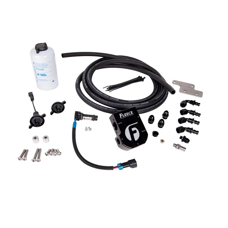 Fleece Performance Auxiliary Heated Fuel Filter And Line Kit 03-18 Ram 5.9L / 6.7L Cummins