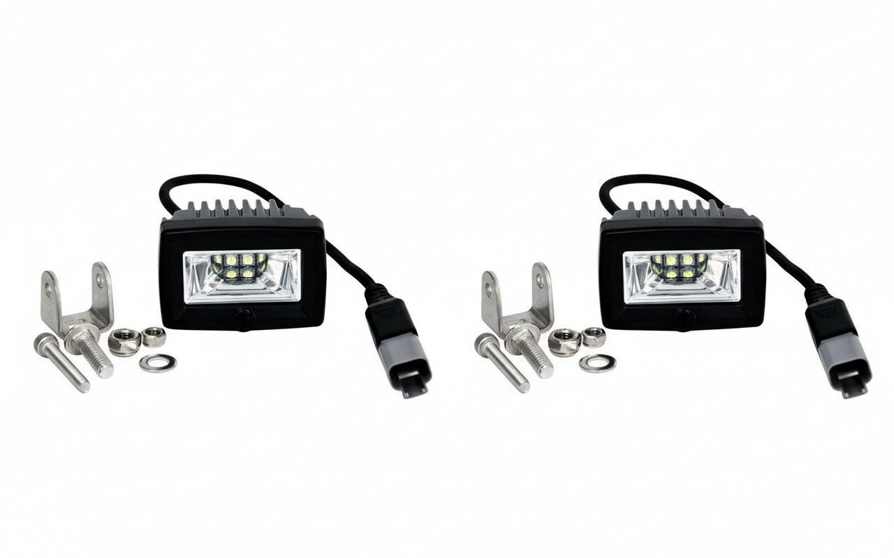 KC HiLiTES C Series 2" LED Flood Beam Light Pair Pack System