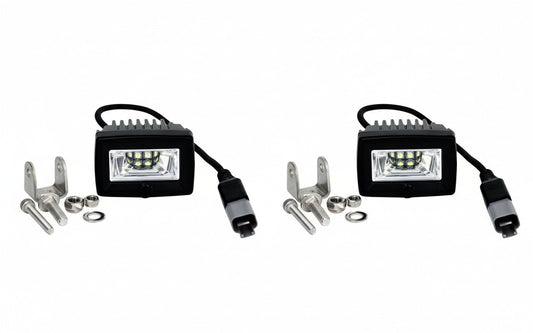 KC HiLiTES C Series 2" LED Flood Beam Light Pair Pack System