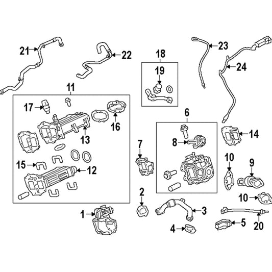 Factory OEM EGR Tube 11-14 6.7L Ford Powerstroke
