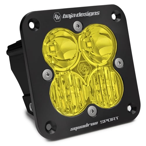 Baja Designs Squadron Sport Flush Mount LED Light - Amber Lens