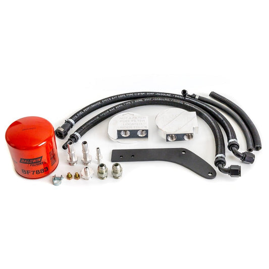 H&S Motorsports Upper Fuel Filter Relocation Kit 11-25 Ford 6.7L Powerstroke