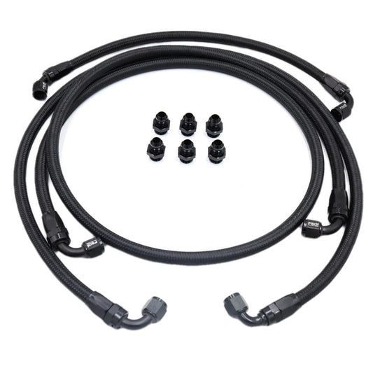 Full Send Diesel Black Braided Replacement 68RFE Transmission Line Kit 13-18 Ram 6.7L Cummins