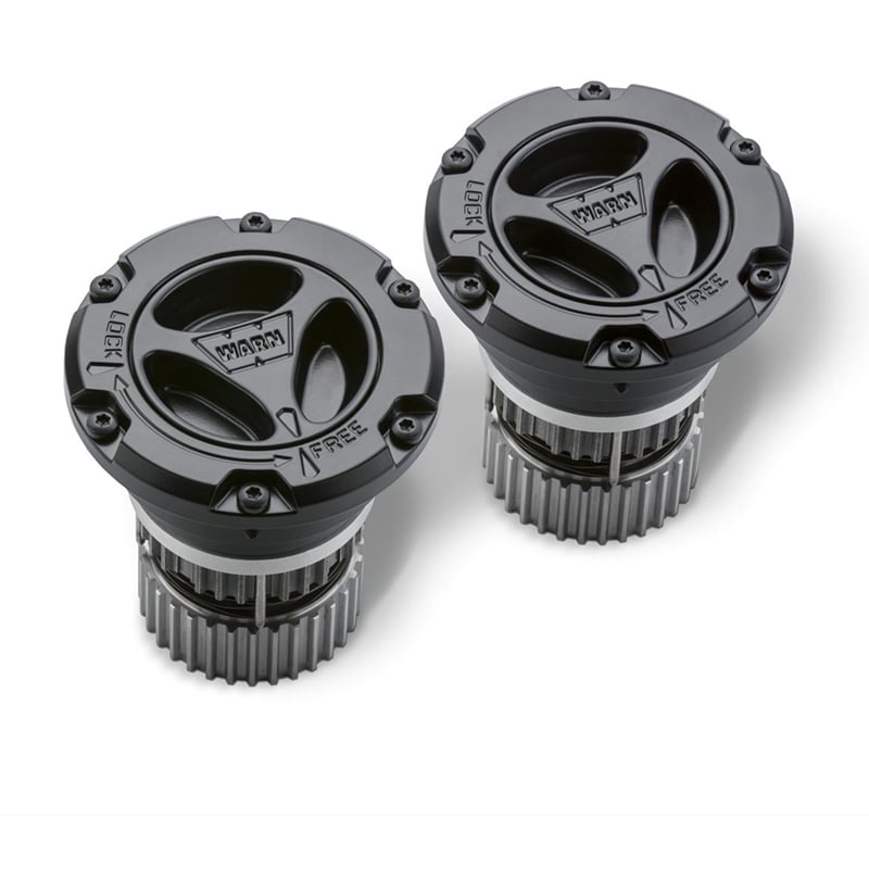 Warn Premium Manual Hub Set 05-24 Ford SuperDuty - Black or Chrome