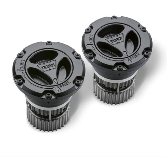 Warn Premium Manual Hub Set 05-24 Ford SuperDuty - Black or Chrome