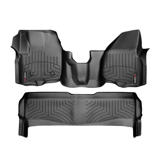 WeatherTech DigitalFit Floor Liner Set (w/Over the Hump Front) 12-16 Ford SuperDuty Crew Cab