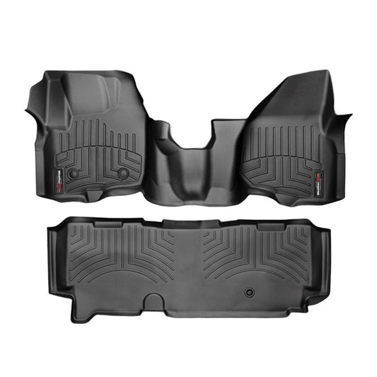 WeatherTech DigitalFit Floor Liner Set (w/Over the Hump Front) 12-16 Ford SuperDuty Extended Cab