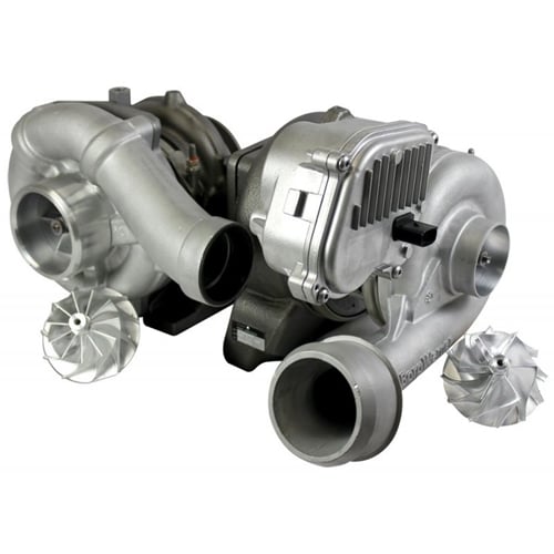 Compound Turbo Kit with Billet Comp Wheels 08-10 6.4L Ford Powerstroke