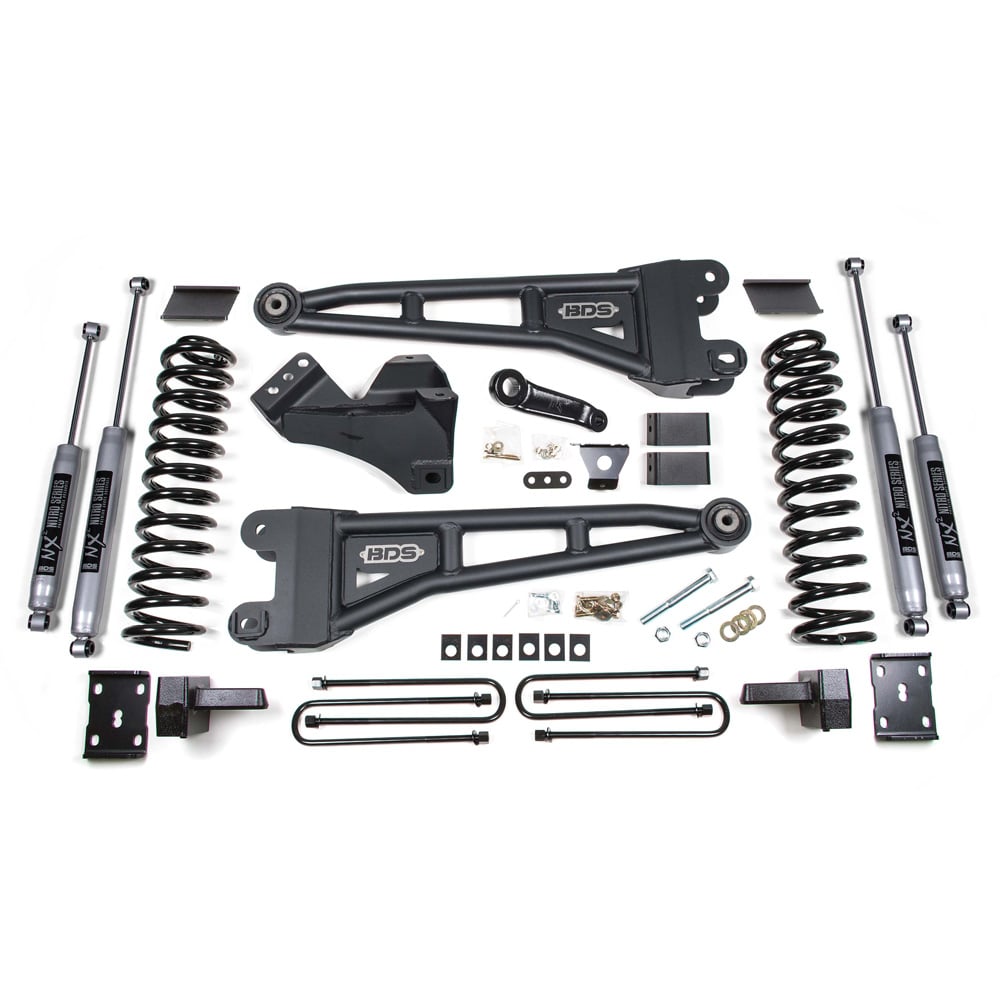 BDS Suspension 4" Radius Arm Lift Kit 11-16 Ford 6.7L Powerstroke F250 / F350