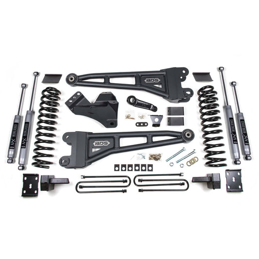BDS Suspension 4" Radius Arm Lift Kit 11-16 Ford 6.7L Powerstroke F250 / F350