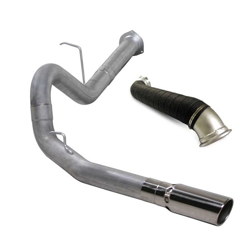 Diamond Eye 4" Aluminized DPF Back Exhaust Kit with Turbo Direct Pipe 07.5-10 6.6L GM Duramax LMM