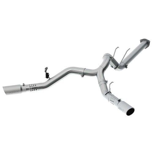 MBRP Armor Plus 4" Stainless Steel DPF Back Dual Outlet Exhaust 17-26 Ford 6.7L Powerstroke