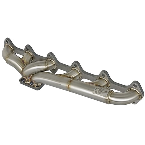 AFE Twisted Steel Stainless Steel Header with T4 Flange 03-07 Dodge 5.9L Cummins