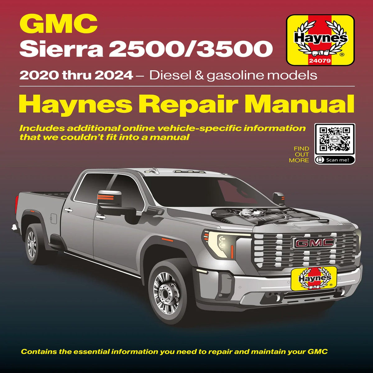 Haynes Repair Manual 20-24 GM 6.6L Duramax 2500HD/3500HD Sierra