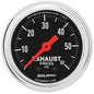 Auto Meter 2-1/16" Traditional Chrome Exhaust Pressure Gauge 0-60 PSI