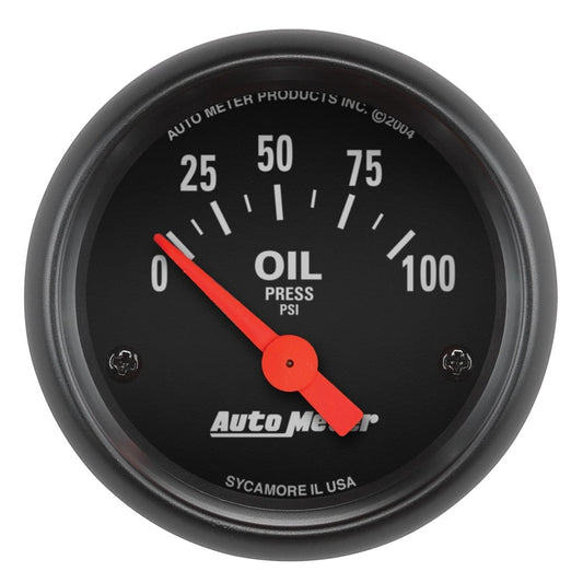 Auto Meter 2-1/16" Z-Series Oil Pressure Gauge 0-100 PSI