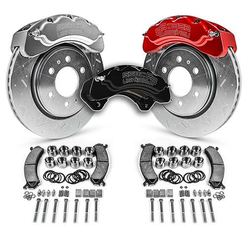 SSBC-USA B8-Brawler Direct Fit Front Caliper Disc Brake Upgrade Kit With DS Rotors 18-20 Ford 3.0L Powerstroke F-150 4WD