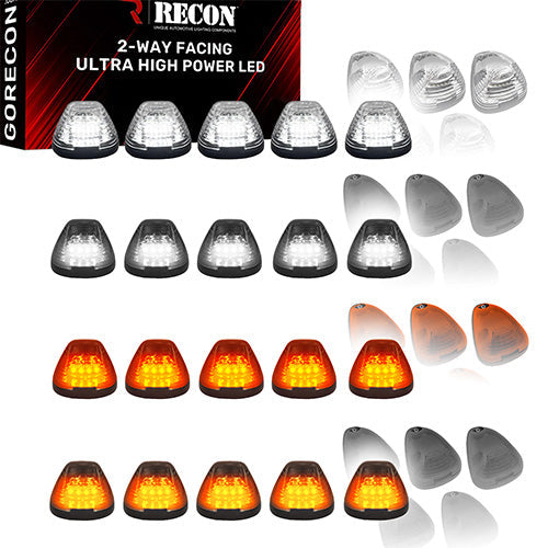RECON 5 Piece LED Cab Light Set 2-Way Front & Rear Facing 99-16 Ford F-250 - F-550 SuperDuty