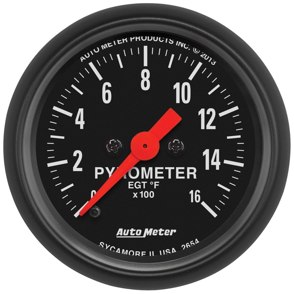 Auto Meter 2-1/16" Z-Series Pyrometer EGT Gauge 0-1600 °F