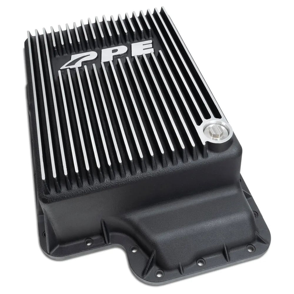 PPE Heavy-Duty Deep Aluminum Transmission Pan 03-10 6.0L/6.4L Ford Powerstroke