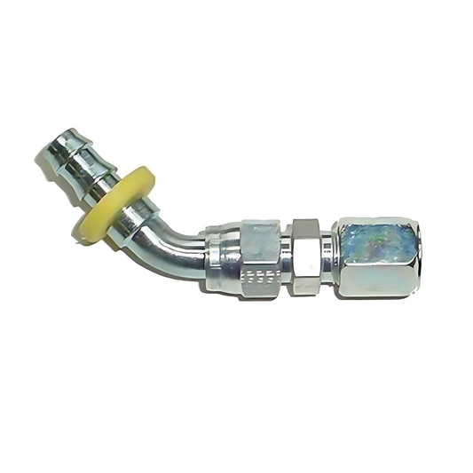 Glacier Diesel Power Parker 3/8" Compression to 3/8" Push-Lock 45° Steel Adapter