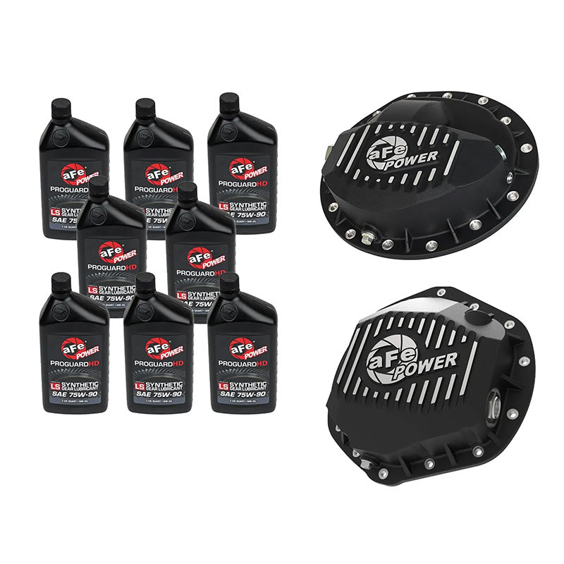AFE Front And Rear Differential Covers With Oil 03-13 Ram 2500 | 03-12 Ram 3500