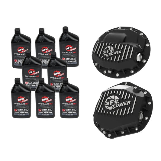 AFE Front And Rear Differential Covers With Oil 14-18 Ram 2500 | 13-18 Ram 3500