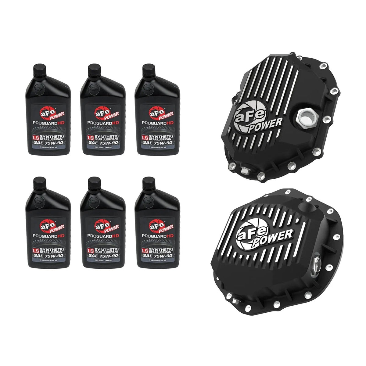 AFE Front And Rear Differential Cover With Oil 20-25 GM 2500HD/3500HD 4WD