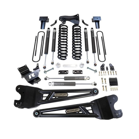 ReadyLIFT 4" Coil Spring Lift Kit With Radius Arms & Dual Steering Stabilizer 23-24 Ford Powerstroke