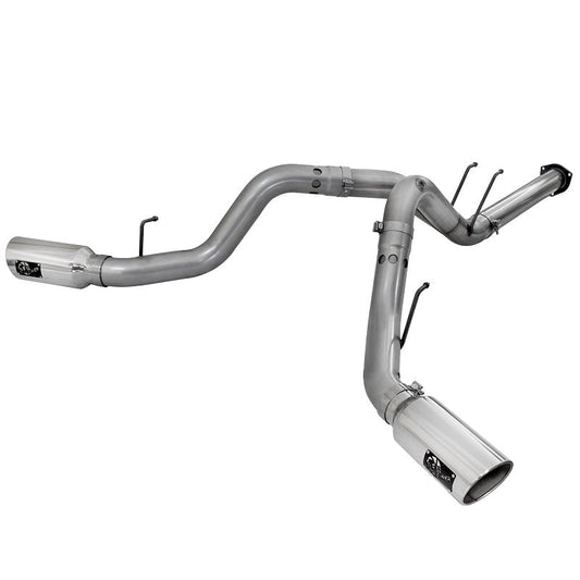 AFE Large Bore HD 4" Dual Side Exit Stainless Steel Exhaust System 15-16 Ford 6.7L Powerstroke