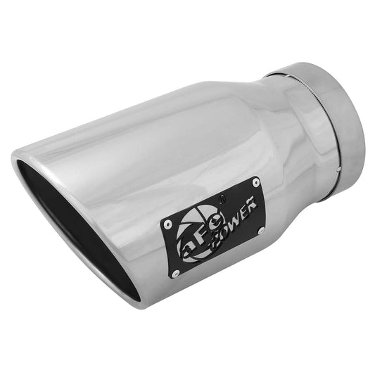 AFE Polished Stainless Steel Rolled Angle Cut 5" x 7" x 12" Exhaust Tip