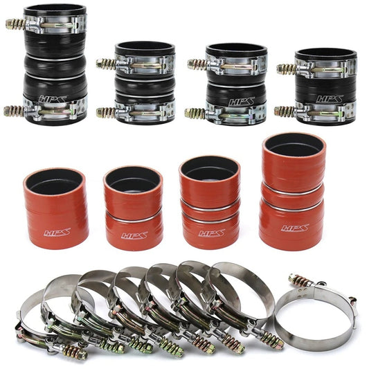 HPS High Temp Reinforced Silicone Intercooler Boot Kit 08-10 Ford 6.4L Powerstroke
