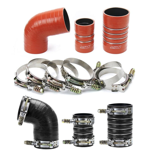 HPS High Temp Reinforced Silicone Intercooler Boot Kit 06-10 GM 6.6L Duramax LLY/LBZ/LMM