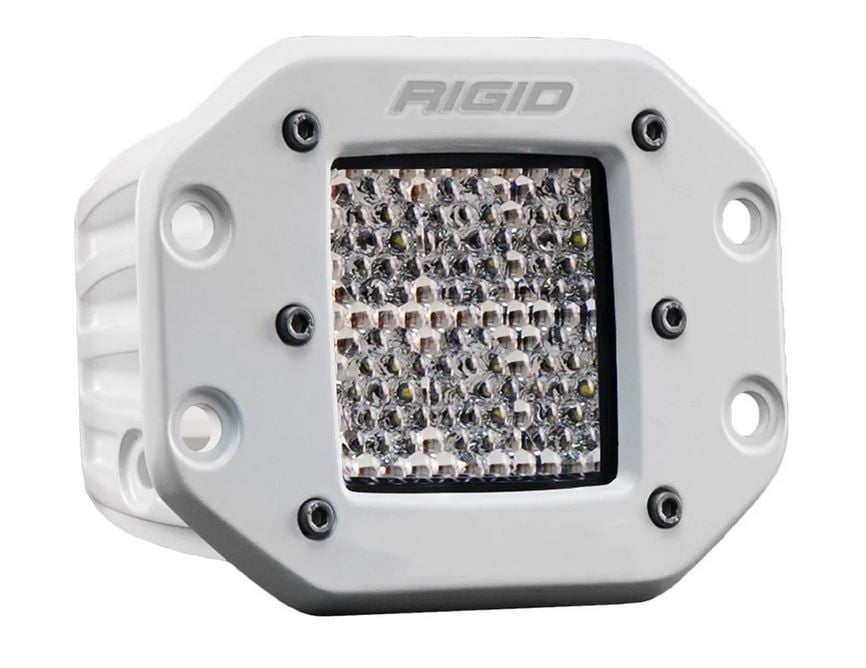 Rigid Industries D-Series PRO Hybrid Diffused | 4 LED Flush Mount Light | White Housing